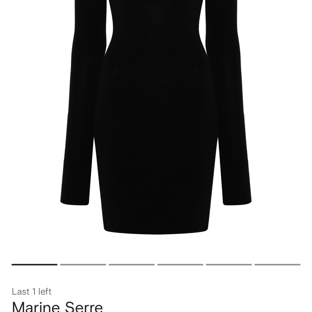 Marine Serre Black Off the Shoulder Bodycon Dress